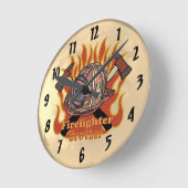 Firefighter-Uhr Runde Wanduhr (Winkel)