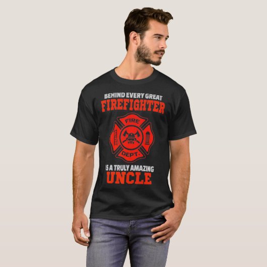 Firefighter Uncle Premium T-Shirt (Vorne ganz)