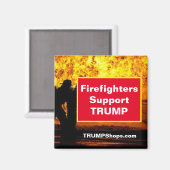 Firefighter unterstützen TRUMP-Magnet Magnet (Vorderseite/Rückseite)