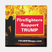 Firefighter unterstützen TRUMP-Magnet Magnet (Vorne)