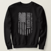 Firefighter USA Flag Distressed design Sweatshirt (Design vorne)