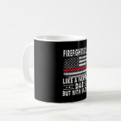 Firefighter-Vater wie ein normaler Vater, aber Bac Kaffeetasse (Vorderseite Links)