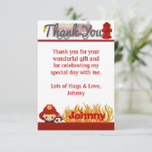 FIREFIGHTER Vielen Dank 3.5"x5" (FLAT-Stil) FF01C Einladung (Stehend Vorderseite)