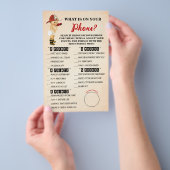 Firefighter Was auf Ihrer Telefondusche-Spielkarte Flyer (Handgriff)