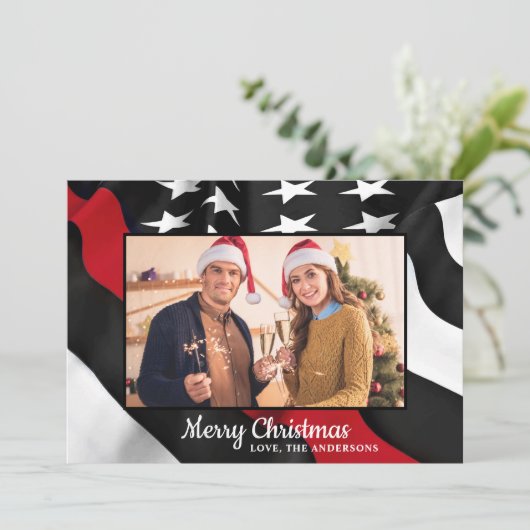 Firefighter Weihnachten Donnerstag Red Line Amerik (Stehend Vorderseite)