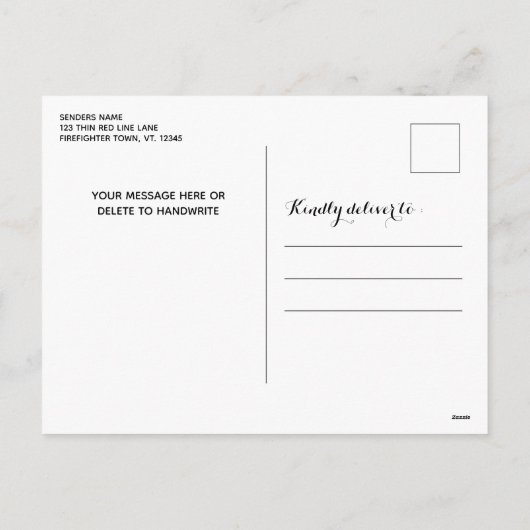 Firefighter Weihnachten Donnerstag Red Line Amerik (Rückseite)