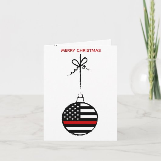 Firefighter Weihnachten Fireman Thin Red Line (Vorderseite)