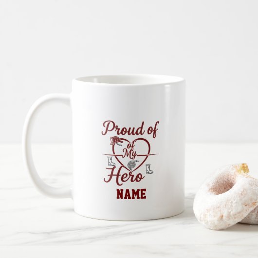 Firefighter Wife Custom Name Mug Kaffeetasse (Mit Donut)