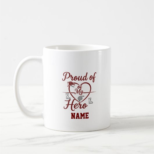 Firefighter Wife Custom Name Mug Kaffeetasse (Links)