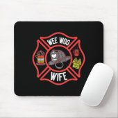 Firefighter Wife Uniform Fireman Fire Department Mousepad (Mit Mouse)