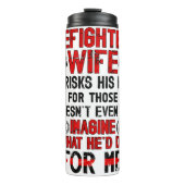 Firefighter Wife's Proud Slogan Thermosbecher (Vorderseite)