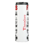 Firefighter Wife's Proud Slogan Thermosbecher (Rückseite)