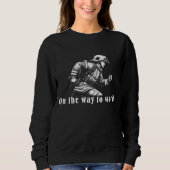 Firefighter Woman "On the Way to Work!" Sweatshirt (Vorderseite)