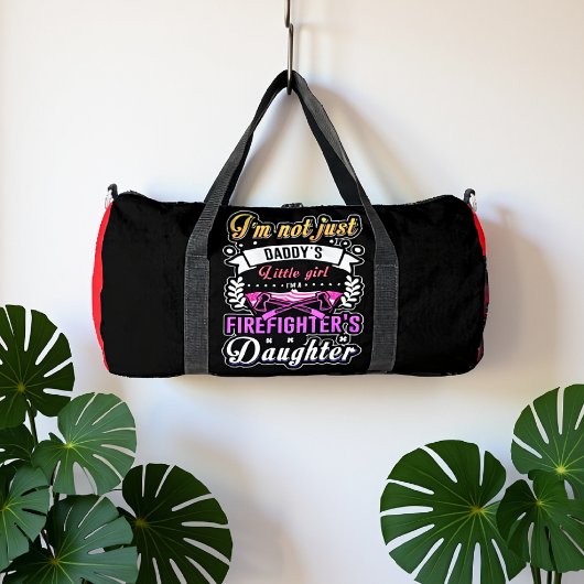 Firefighter's Daughter Proud Little Girl Duffle Bag