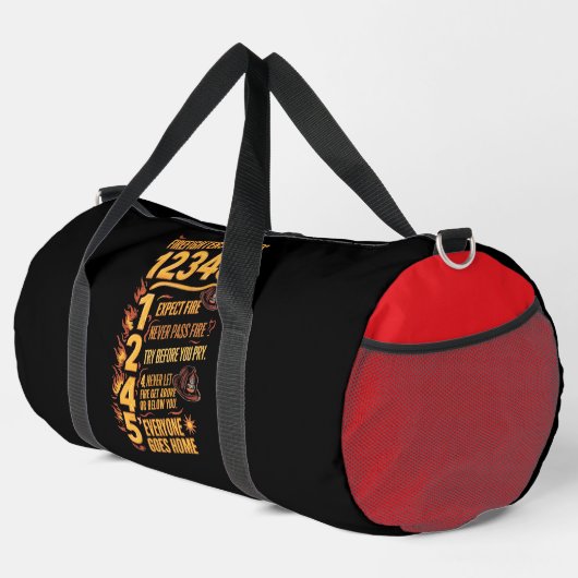 Firefighters Five Rules Duffle Bag (Rechte Ecke)