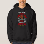 Firefighter's Mom My Son Risks His Life For Strang Hoodie (Vorderseite)