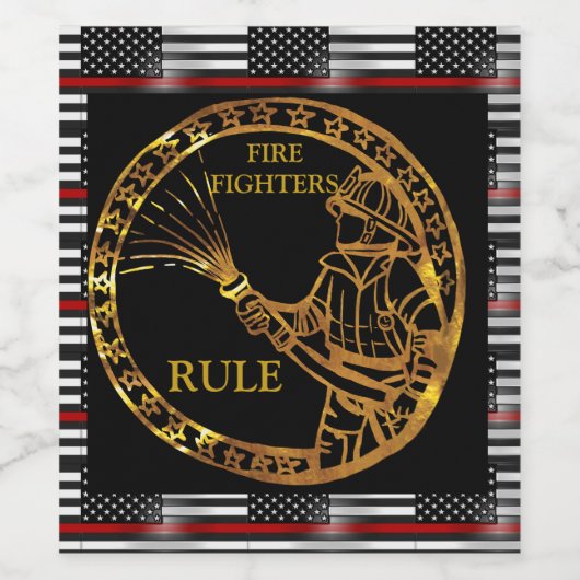 FIREFIGHTERS WEINETIKETT (Einzelnes Label)