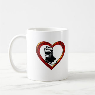 Firefighters_Wife, Herz, Stiefel, verheiratet zu, Kaffeetasse