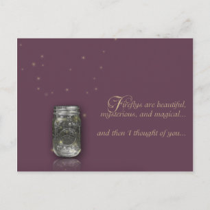 Fireflektionen auf der Mauve Postcard Postkarte