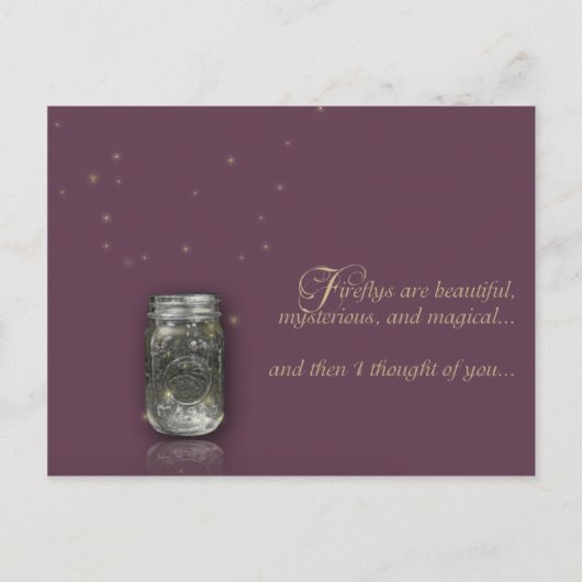 Fireflektionen auf der Mauve Postcard Postkarte (Vorderseite)