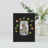 Fireflies Camping Insekten Postkarte (Stehend Vorderseite)