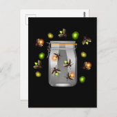 Fireflies Camping Insekten Postkarte (Vorne/Hinten)