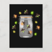 Fireflies Camping Insekten Postkarte (Vorderseite)