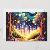 Fireflies Dance Enchanted Forest Baby Shower Einladung (Rückseite)