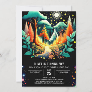 Fireflies Dance Wonderland Birthday Einladung