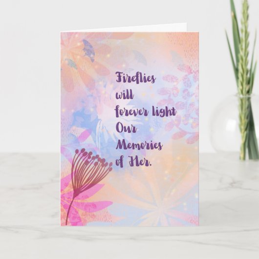 Fireflies’ Flight Sympathy Card – Loss of a Child Karte (Vorderseite)