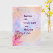 Fireflies’ Flight Sympathy Card – Loss of a Child Karte (Gelbe Blume)