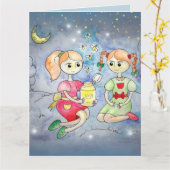 FIREFLIES FREUND SCHWESTER DENKEN SIE KARTEN (Gelbe Blume)