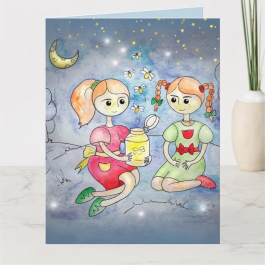 FIREFLIES FREUND SCHWESTER DENKEN SIE KARTEN (Vorderseite)