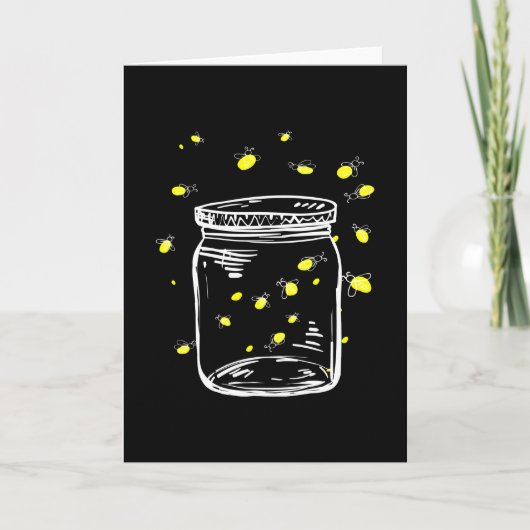 Fireflies Glas Jar Firefly Karte (Vorderseite)