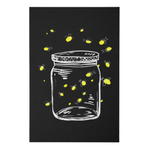Fireflies Glas Jar Firefly Künstlicher Leinwanddruck