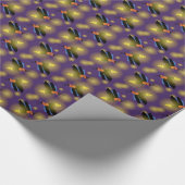 Fireflies Graphic on Lila Geschenkpapier (Ecke)