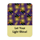 Fireflies Graphic on Lila Magnet (Vertikal)