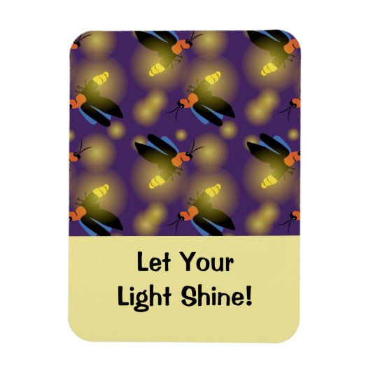 Fireflies Graphic on Lila Magnet (Vertikal)