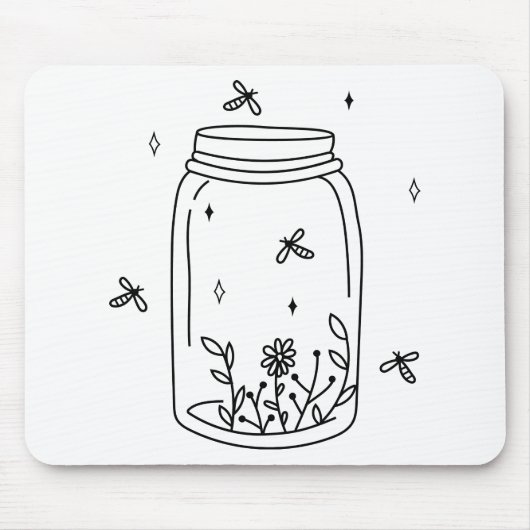 Fireflies in einer Jar-Maus-Pad Mousepad (Vorne)