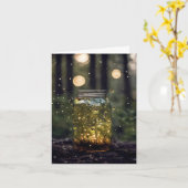 Fireflies in Jar denken an dich Karte (Gelbe Blume)
