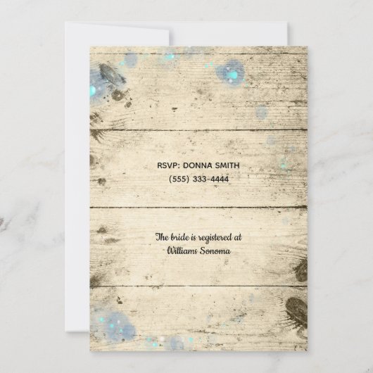 Fireflies in Jars Rustic Bridal Dusche Einladung (Rückseite)