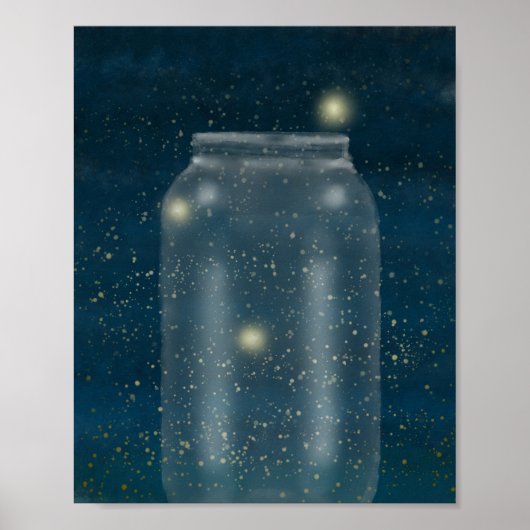 Fireflies & Jar Painting Poster (Vorne)