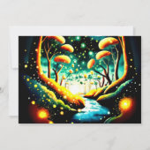 Fireflies Magical Woodland Journey Baby Shower Einladung (Rückseite)