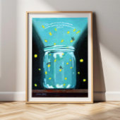 Fireflies malen John 1 5 Bible Verse Poster