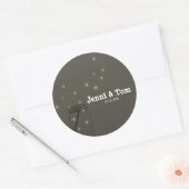 Fireflies Mason Jar Rustic Gastgeschenk Hochzeit S Runder Aufkleber (Umschlag)