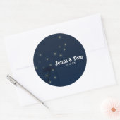 Fireflies Mason Jar Rustic Wedding Blue Stickers (Umschlag)