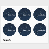 Fireflies Mason Jar Rustic Wedding Blue Stickers (Blatt)