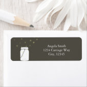 Fireflies Mason Jar Rustische Rücksendeadressen-Au (Insitu)