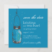 Fireflies & Mason Jar Save the Date (Vorderseite)