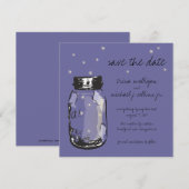 Fireflies & Mason Jar Save the Date (Vorne/Hinten)